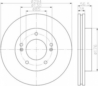 HELLA PAGID 8dd355116471 -  Тормозной диск